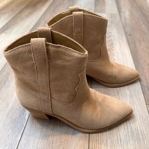 Tan Suede Ankle Boots